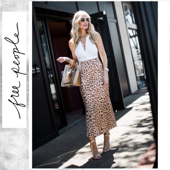 Free People Dresses & Skirts - NWT Free People Normani Bias Skirt in Brown